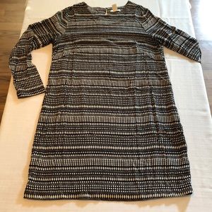 H&M Long Sleeve Printed Dress • Sz 10